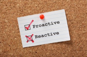 Proactive versus Reactive on a cork notice board